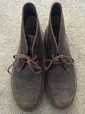 Men's Clark Brown Leather Chukka Boots - Classic Lace-Up Style